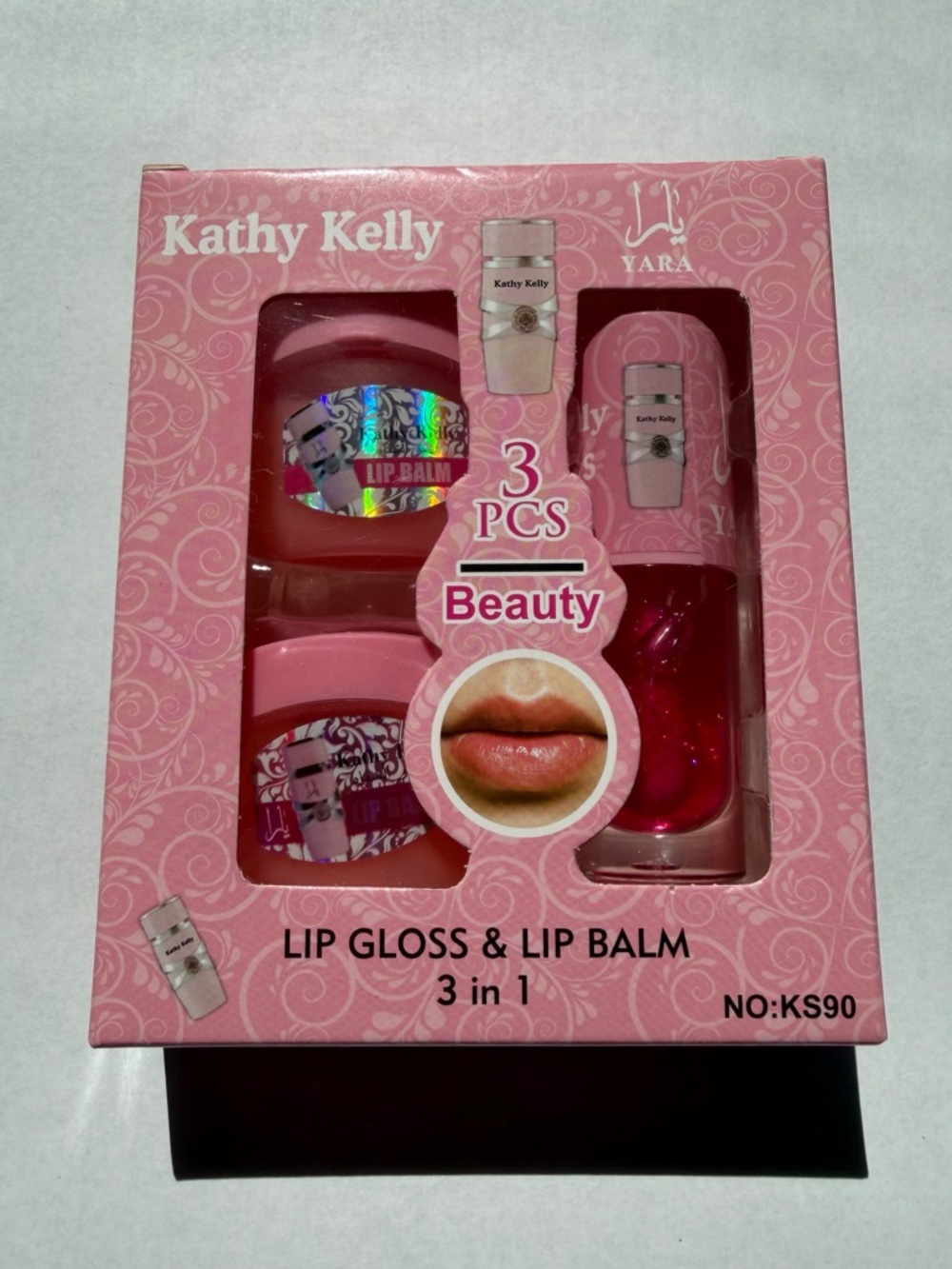 Pink Lip Gloss & Balm 3-Piece Set